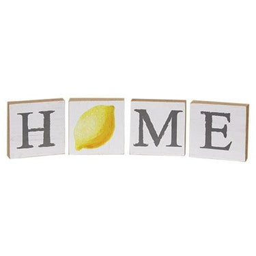 4 Set Lemon Home Blocks - The Fox Decor
